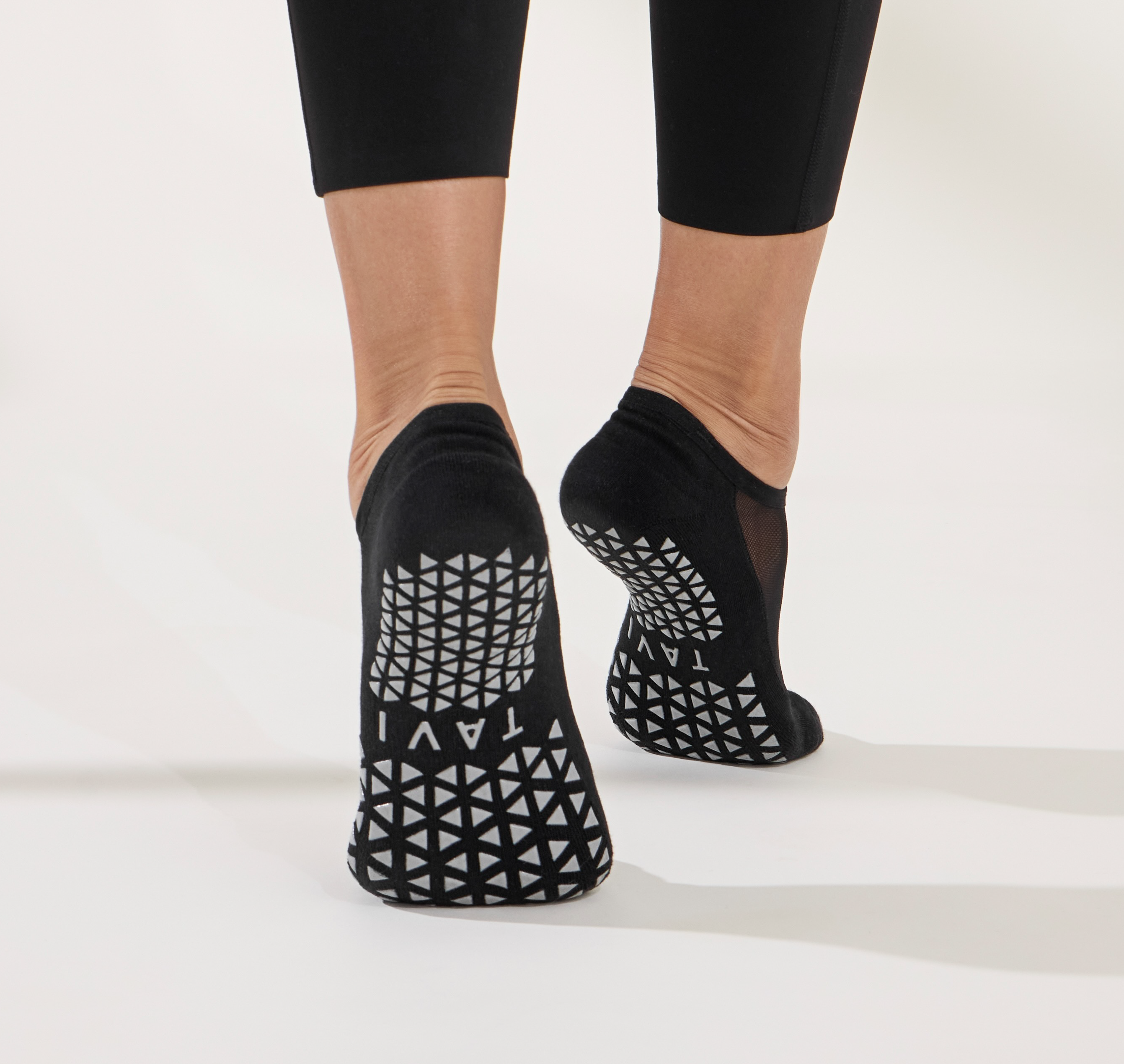 Grip socks black tip toes ballerina