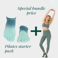 Pilates Start Rinkinys - High Waisted Balsam Tamprės + Grip Kojinės