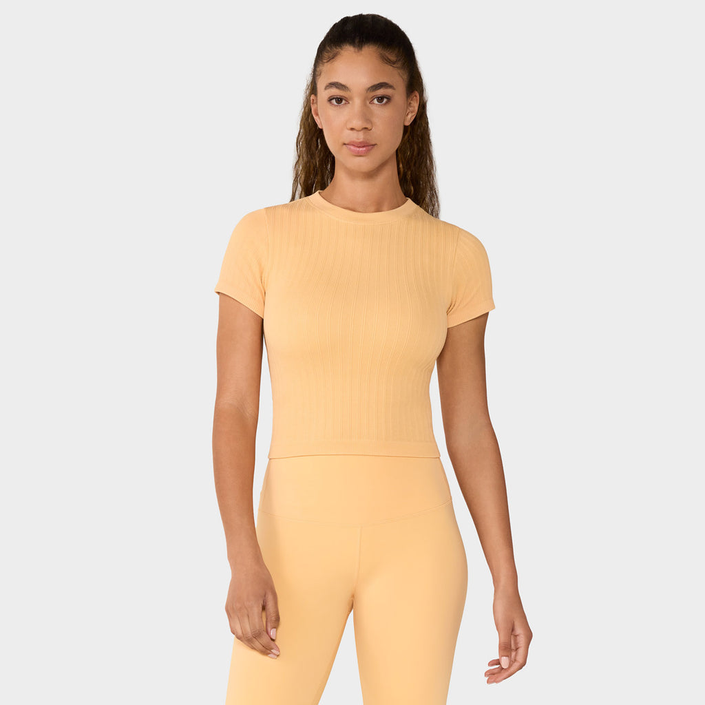 Seamless Rib Tee Sunrise